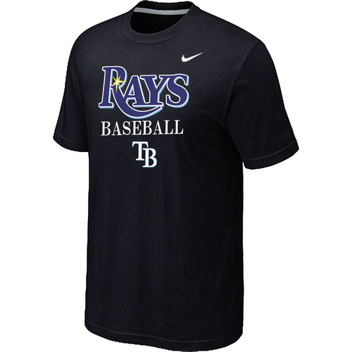 Nike MLB Tampa Bay Rays 2014 Home Practice T-Shirt - Black