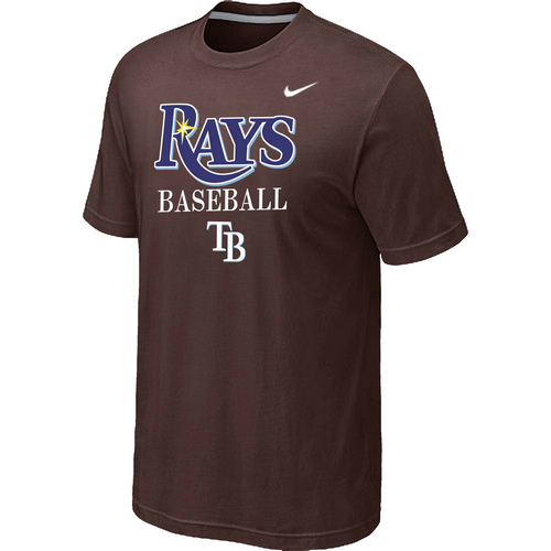 Nike MLB Tampa Bay Rays 2014 Home Practice T-Shirt - Brown