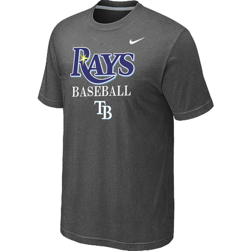 Nike MLB Tampa Bay Rays 2014 Home Practice T-Shirt - Dark Grey