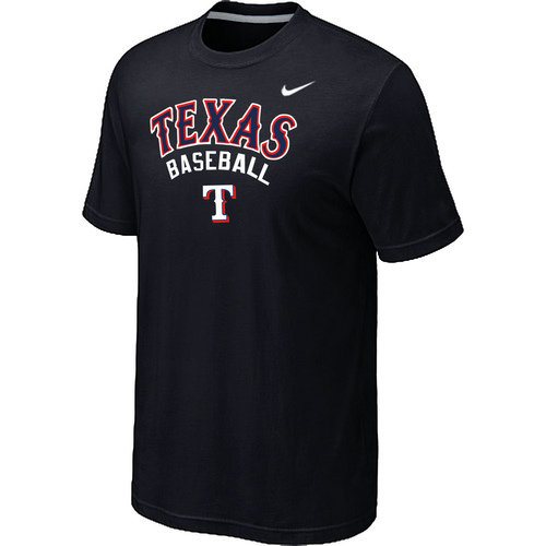 Nike MLB Texans Rangers 2014 Home Practice T-Shirt - Black