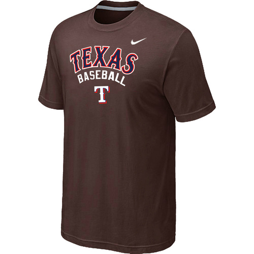 Nike MLB Texans Rangers 2014 Home Practice T-Shirt - Brown