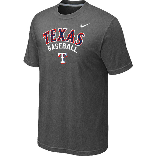 Nike MLB Texans Rangers 2014 Home Practice T-Shirt - Dark Grey