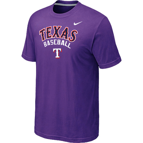 Nike MLB Texans Rangers 2014 Home Practice T-Shirt - Purple