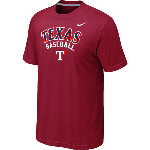 Nike MLB Texans Rangers 2014 Home Practice T-Shirt - Red