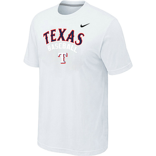 Nike MLB Texans Rangers 2014 Home Practice T-Shirt - White