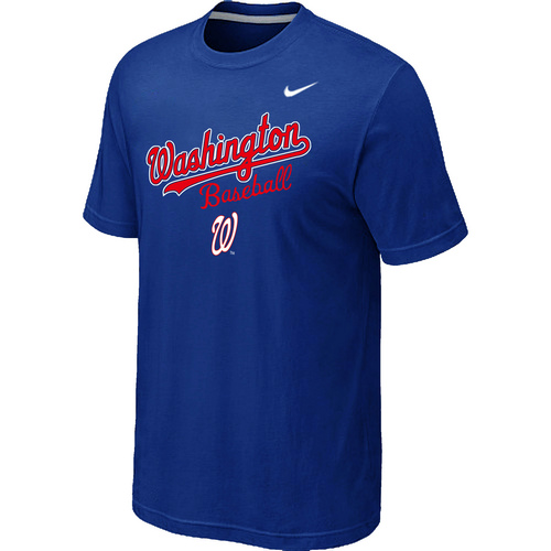 Nike MLB Washington Nationals  2014 Home Practice T-Shirt - Blue