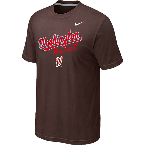 Nike MLB Washington Nationals  2014 Home Practice T-Shirt - Brown