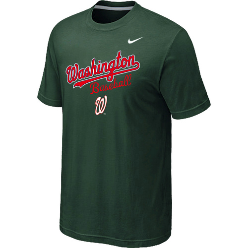 Nike MLB Washington Nationals  2014 Home Practice T-Shirt - Dark Green