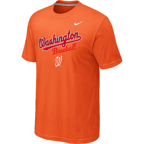 Nike MLB Washington Nationals  2014 Home Practice T-Shirt - Orange
