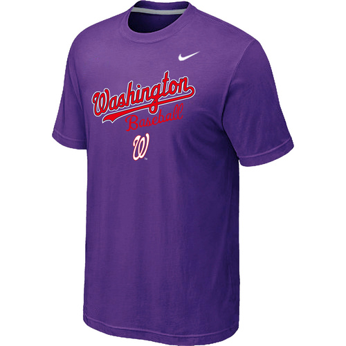Nike MLB Washington Nationals  2014 Home Practice T-Shirt - Purple