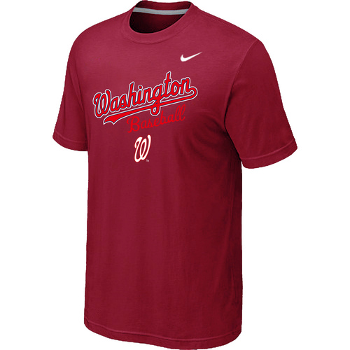 Nike MLB Washington Nationals  2014 Home Practice T-Shirt - Red