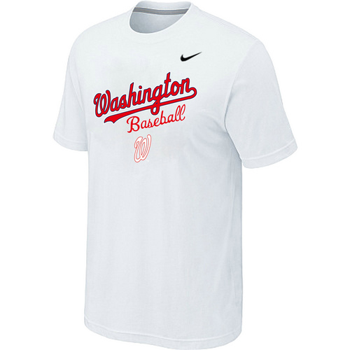 Nike MLB Washington Nationals  2014 Home Practice T-Shirt - White