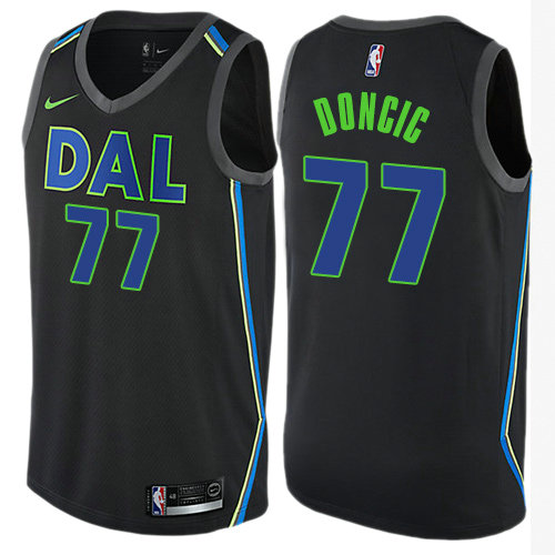 Nike Mavericks #77 Luka Doncic Black NBA Swingman City Edition Jersey