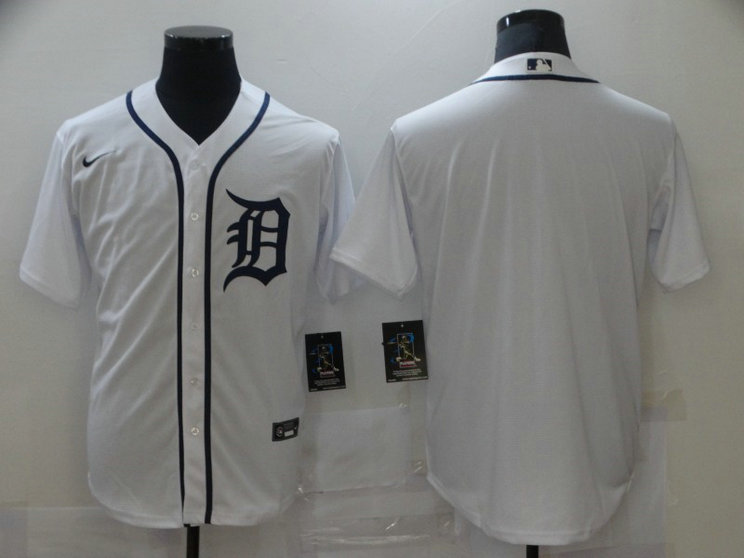 Nike Men's Detroit Tigers White blank 2020 Authentic Official Team MLB Jersey