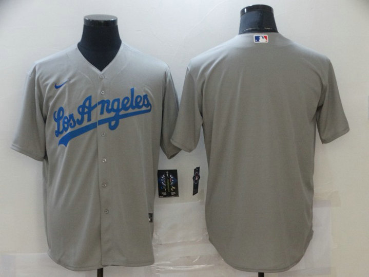 Nike Men's Los Angeles Dodgers grey blank  Authentic Team MLB Jersey