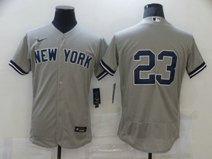 Nike Men's New York Yankees #23 Don Mattingly Gray MLB Jersey