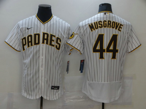 Nike Men's San Diego Padres #44 Musgrove Tan white Authentic Alternate Player Jersey