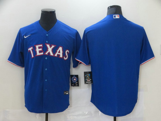Nike Men's Texas Rangers Blue Blank Cool base Jersey