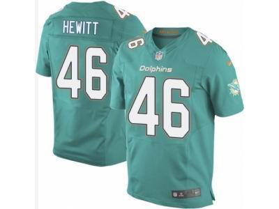 Nike Miami Dolphins #46 Neville Hewitt Elite Aqua Green Jersey