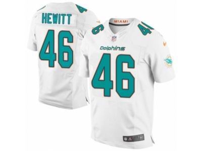 Nike Miami Dolphins #46 Neville Hewitt Elite White NFL Jersey