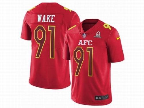Nike Miami Dolphins #91 Cameron Wake Limited Red 2017 Pro Bowl NFL Jersey