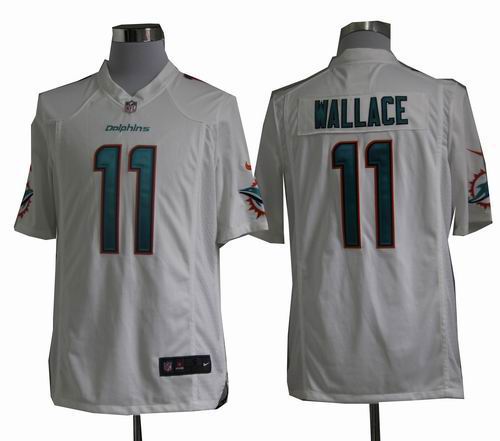 Nike Miami Dolphins 11# Mike Wallace white game  Color Jersey