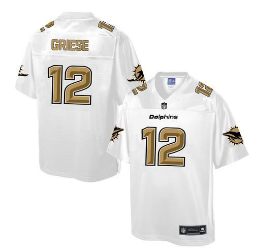 Nike Miami Dolphins 12 Bob Griese White NFL Pro Line Fashion Game Jersey