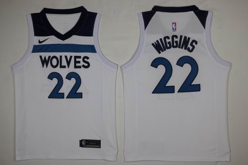 Nike Minnesota Timberwolves #22 Andrew Wiggins white jerseys