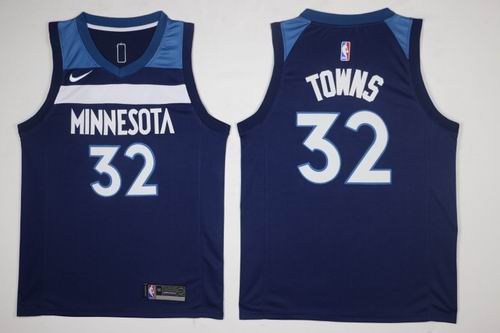 Nike Minnesota Timberwolves 32 Karl-Anthony Towns Blue Jersey