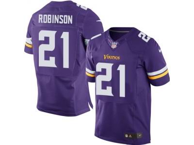 Nike Minnesota Vikings #21 Josh Robinson Purple Elite Jersey