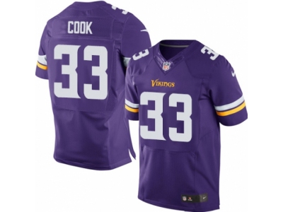 Nike Minnesota Vikings #33 Dalvin Cook Elite Purple Jersey