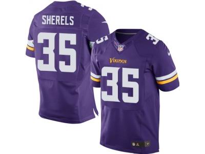 Nike Minnesota Vikings #35 Marcus Sherels Purple Elite NFL Jersey