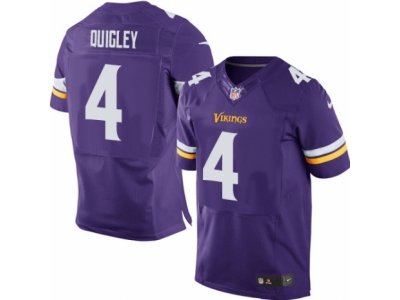 Nike Minnesota Vikings #4 Ryan Quigley Elite Purple Jersey