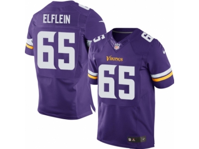 Nike Minnesota Vikings #65 Pat Elflein Elite Purple Jersey