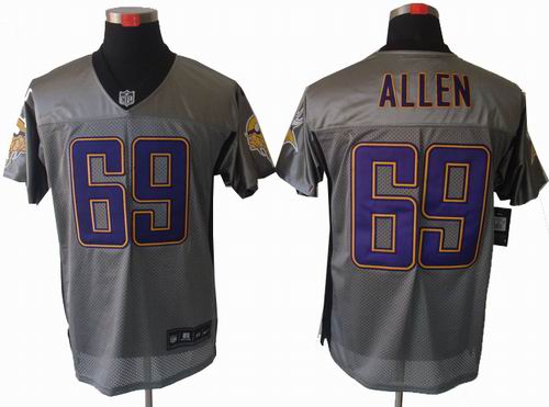 Nike Minnesota Vikings #69 Jared Allen Gray shadow elite jerseys