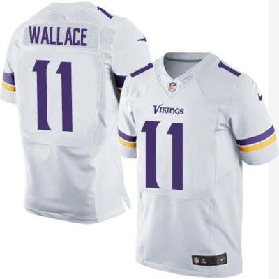 Nike Minnesota Vikings 11 Mike Wallace White NFL Elite Jersey