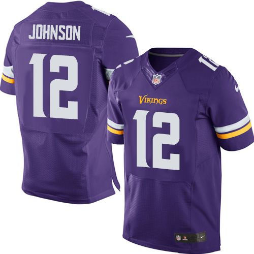 Nike Minnesota Vikings 12 Charles Johnson Purple Team Color NFL Elite Jersey