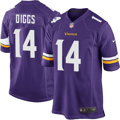 Nike Minnesota Vikings 14 Stefon Diggs Purple Team Color Kid NFL Game Jersey