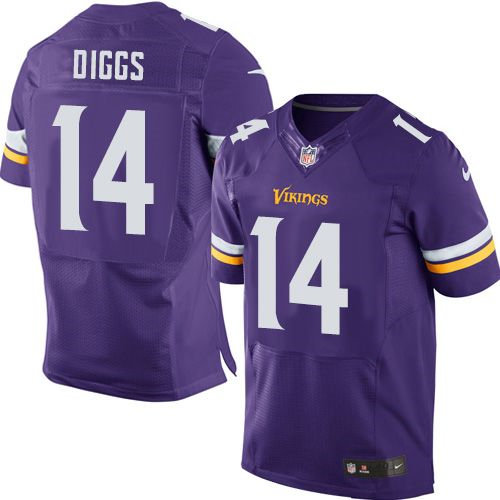 Nike Minnesota Vikings 14 Stefon Diggs Purple Team Color NFL Elite Jersey