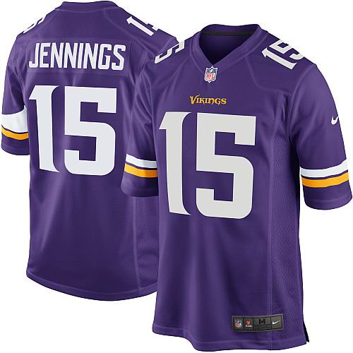 Nike Minnesota Vikings 15# Greg Jennings Game Team Color Jersey
