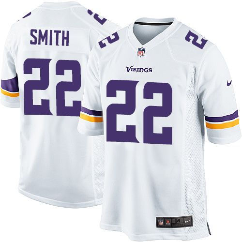 Nike Minnesota Vikings 22 Harrison Smith White Kid NFL Game Jersey