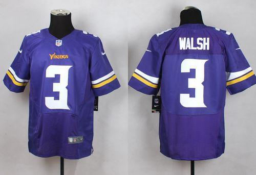 Nike Minnesota Vikings 3 Blair Walsh Purple Team Color NFL Elite Jersey
