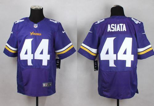 Nike Minnesota Vikings 44 Matt Asiata Purple Team Color NFL Elite Jersey