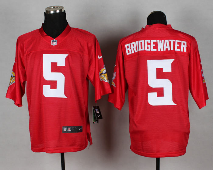 Nike Minnesota Vikings 5 Teddy Bridgewater Red QB NFL elite jerseys
