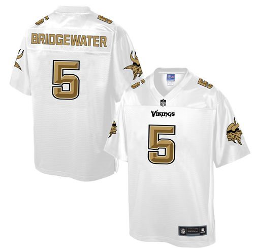 Nike Minnesota Vikings 5 Teddy Bridgewater White NFL Pro Line Fashion Game Jersey