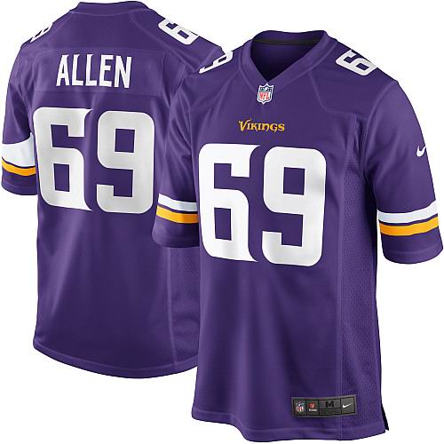 Nike Minnesota Vikings 69# Jared Allen Game Team Color Jersey