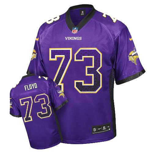Nike Minnesota Vikings 73 Sharrif Floyd Purple Team Color NFL Elite Drift Fashion Jersey