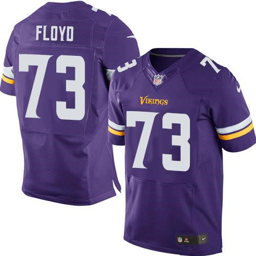 Nike Minnesota Vikings 73 Sharrif Floyd Purple Team Color NFL Elite Jersey