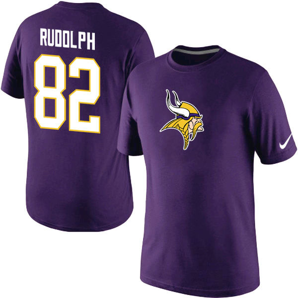 Nike Minnesota Vikings 82 Kyle Rudolph Name & Number T-Shirt