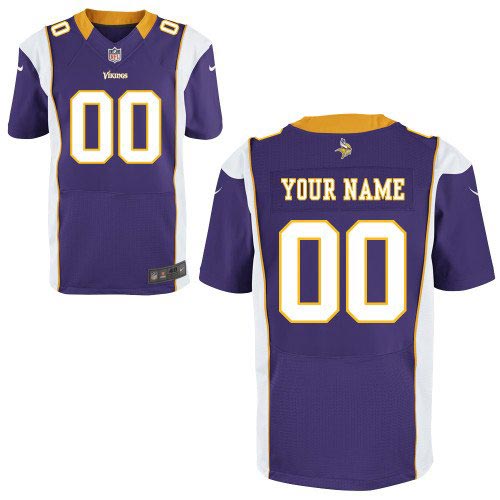 Nike Minnesota Vikings Customized Elite Team Color Purple Jersey